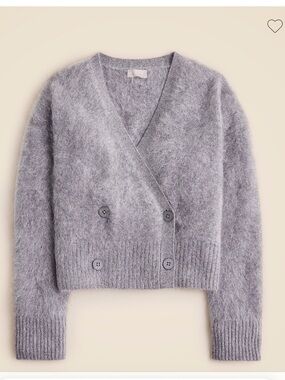 J Crew Collection Brushed Cashmere Double-Breasted Cardigan Size S EUC